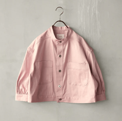 MANON VINTAGE DENIM BALLOON SLEEVE SHORT JKT