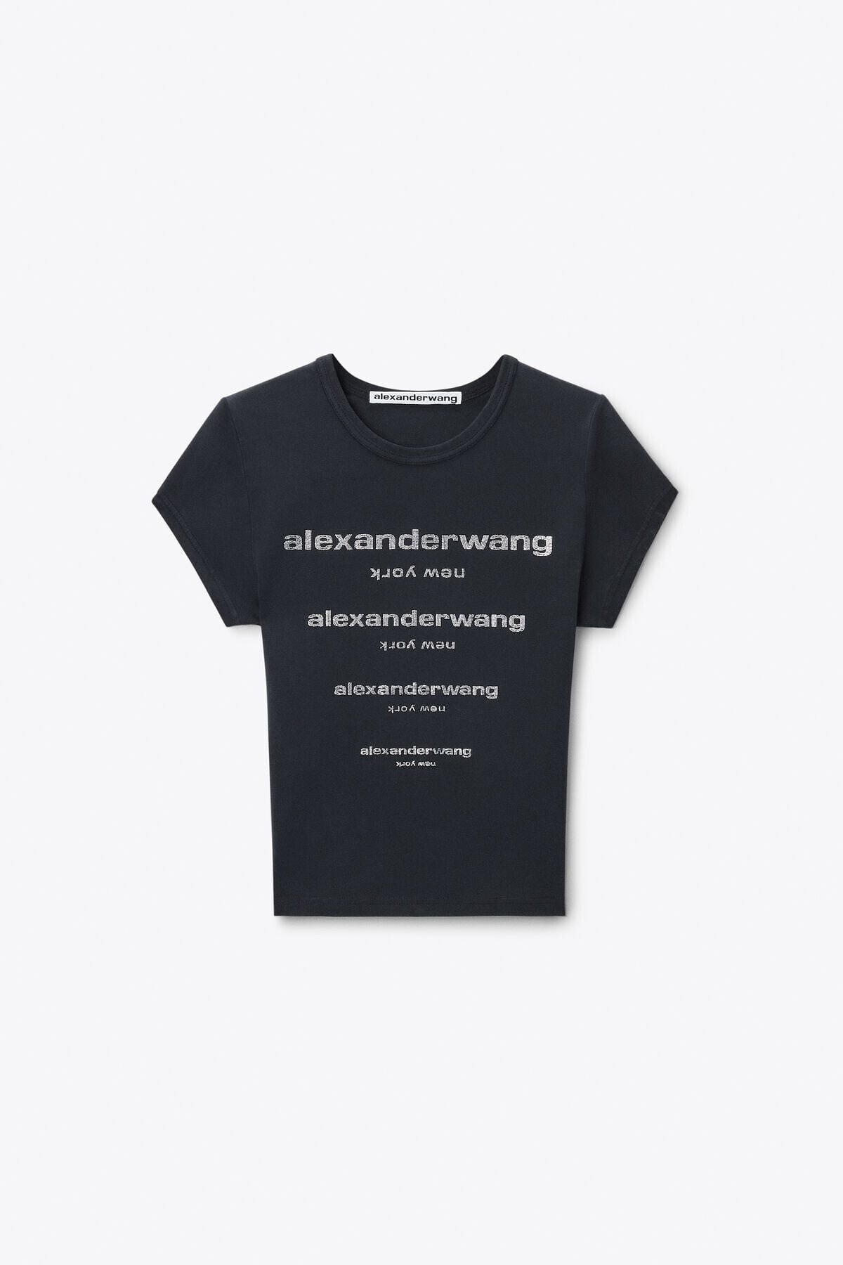 Alexander Wang クリスタル グラデーション ロゴ入りフィットtシャツ