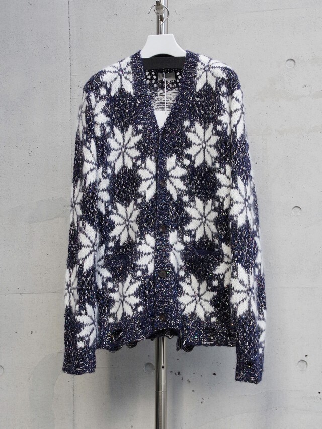 BED J.W. FORD "Snow Pattern Cardigan"