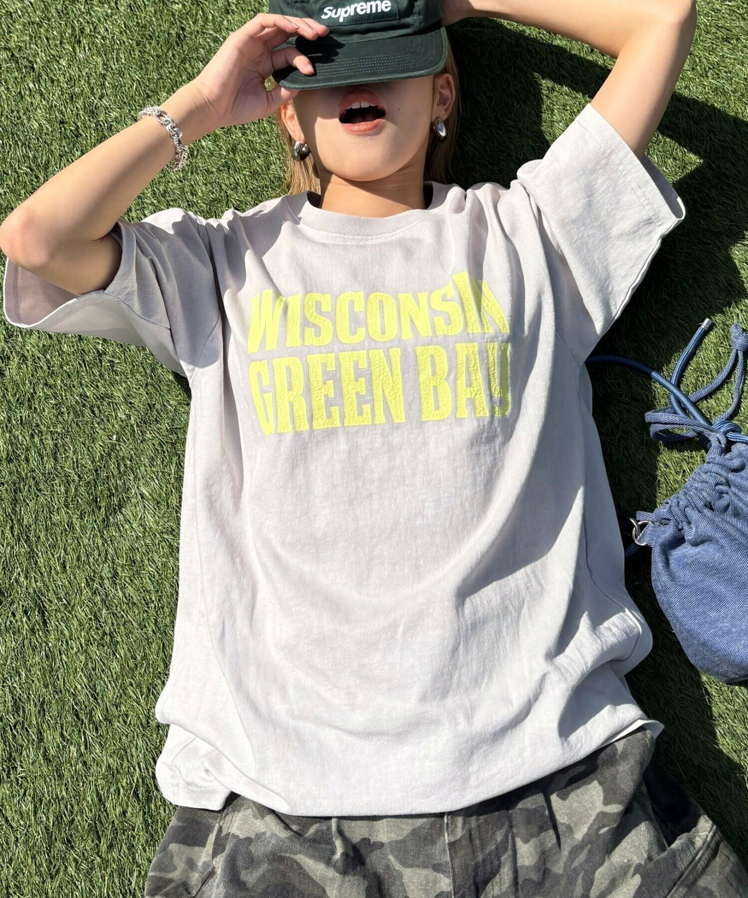 CIAOPANIC TYPY 【UNISEX】アシッドウォッシュ加工ロゴTEE