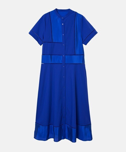 LE CIEL BLEU コントラストファブリックドレス / Contrast Fabric Dress