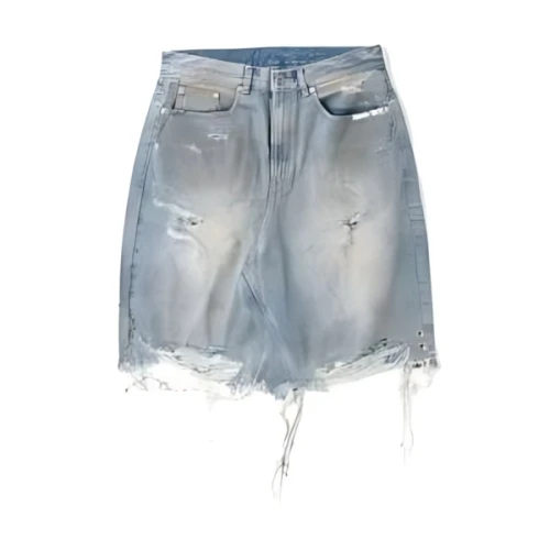 FR(13)NDS RING CRASH DENIM SHORTS