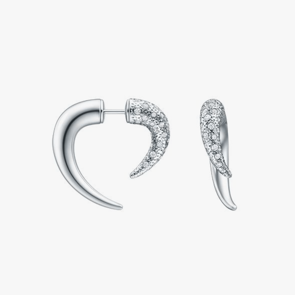 TASAKI デインジャー ホーン プラス ダイヤモンド パヴェ イヤリング