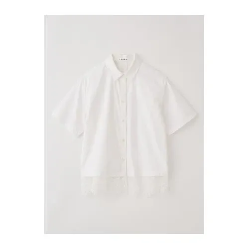 LOUNIE 裾レーストリミングシャツ