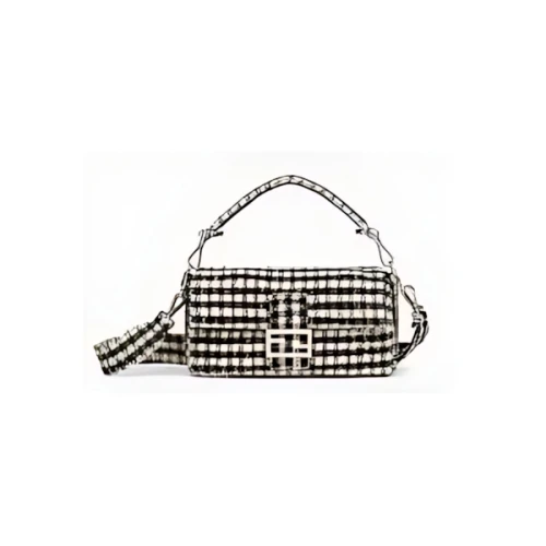 FENDI White and black fabric bag