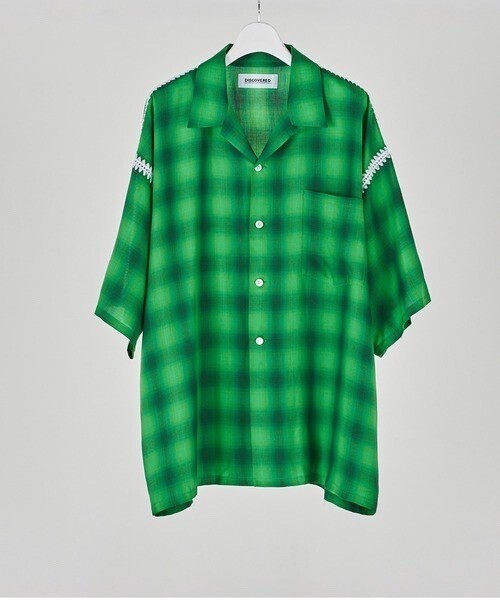 DISCOVERED OMBRE WIDE OPEN COLLAR SHIRTS