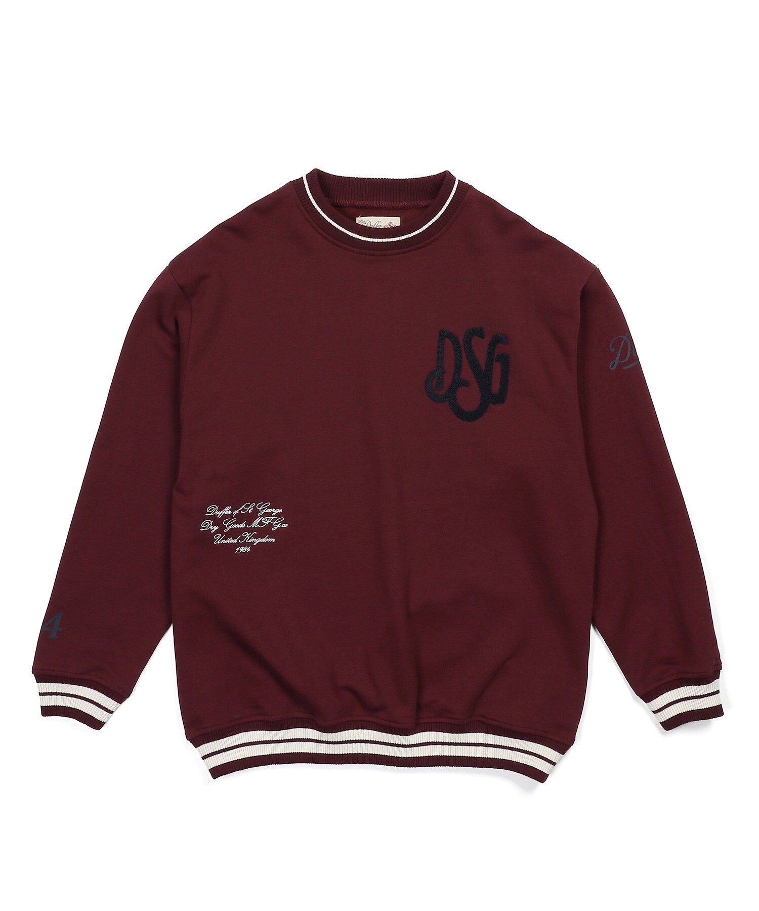 The DUFFER of ST.GEORGE COLLEGE CREW NECK SWEAT：カレッジ クルーネック スウェット