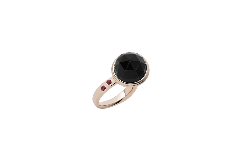 RIEFE JEWELLERY Sunrise Ring_SV925 × Black Spinel × Ruby
