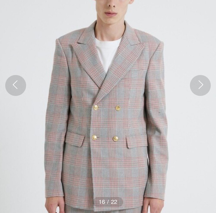 MASU GLEN PLAID TAILORED JACKET