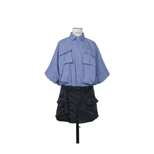 sacai Cotton Poplin x Nylon Twill Dress