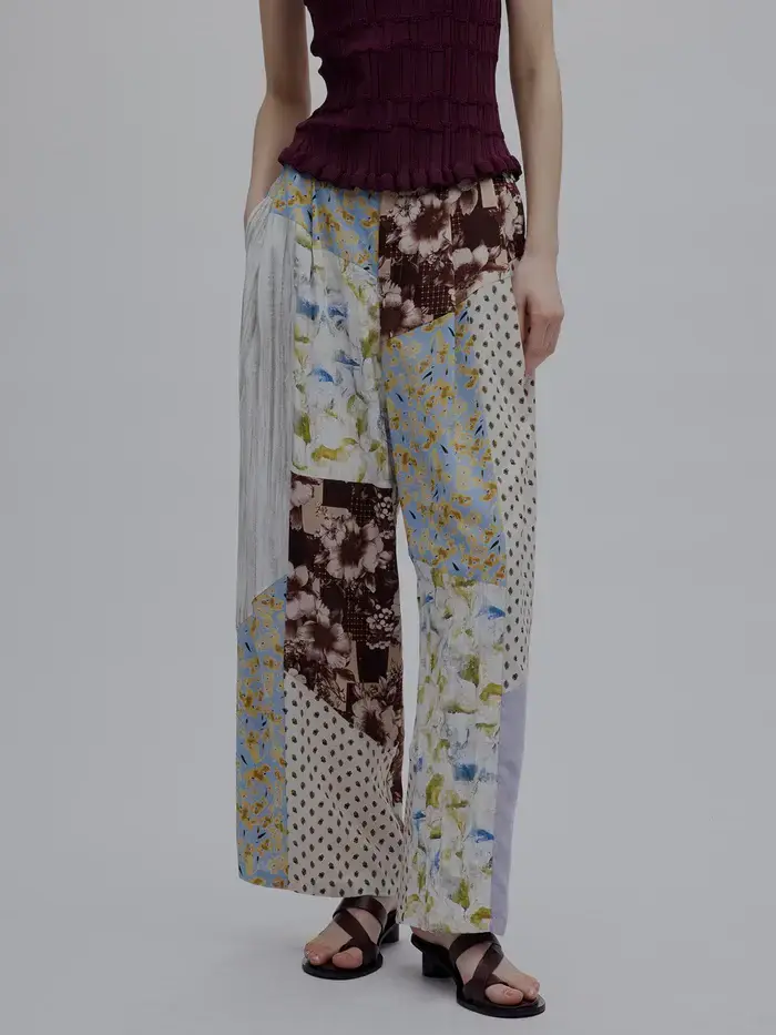 amerivintage MEDI VARIOUS PATTERN TUCK PANTS