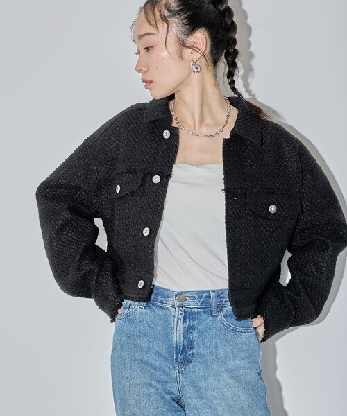 ELLEgirl ツイードショートジャケット
