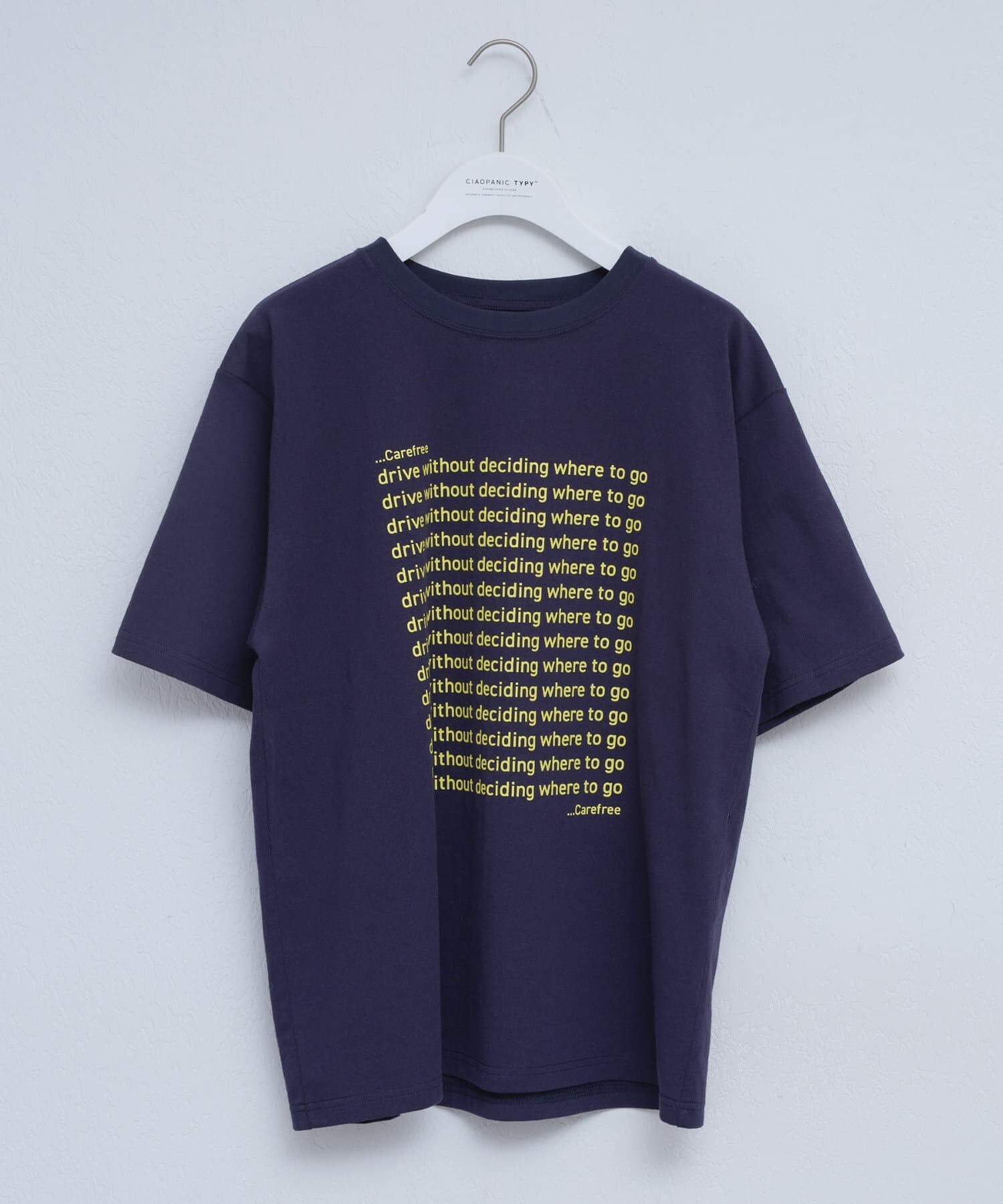 CIAOPANIC TYPY メッセージプリント半袖Tee