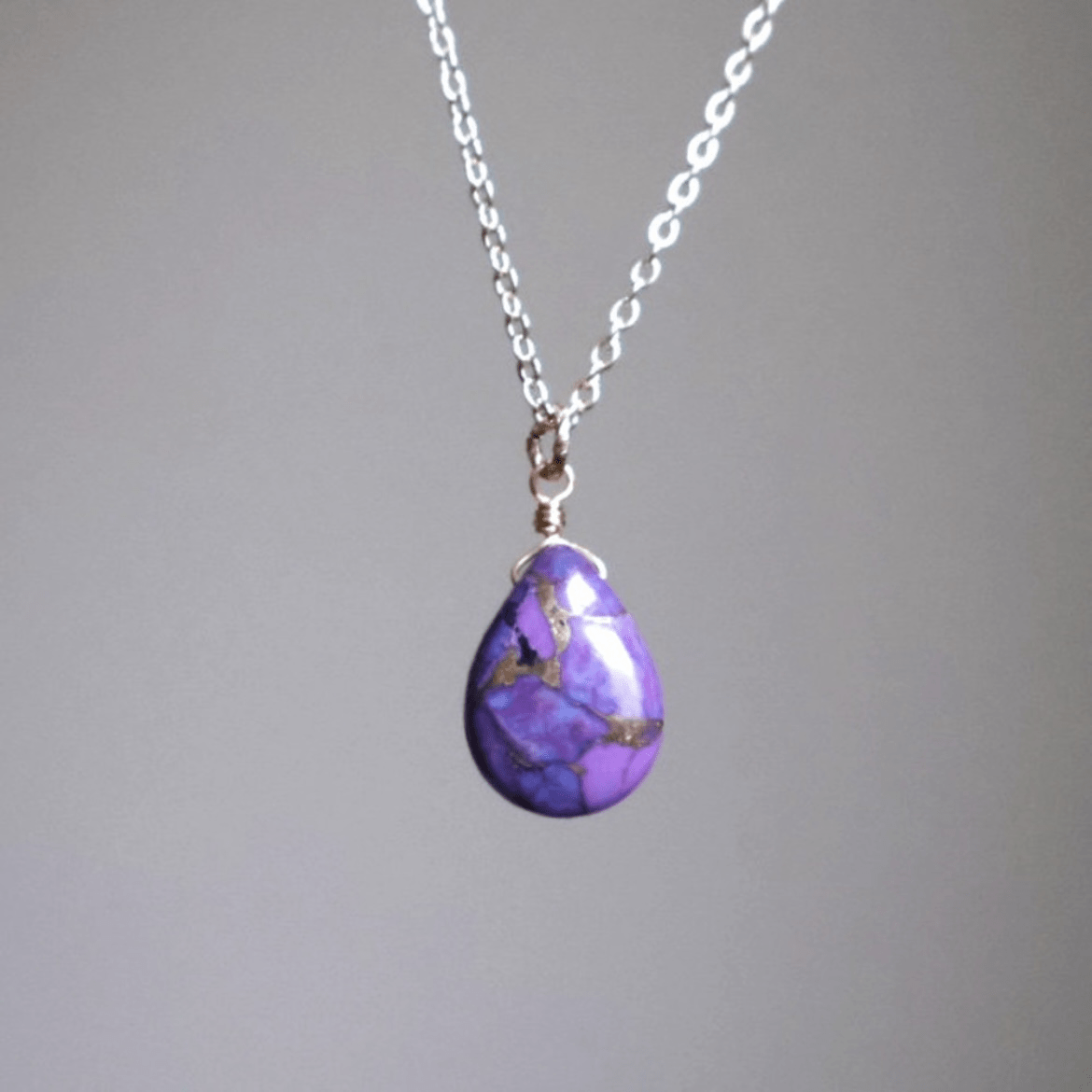 SAKURA jewelry SAKURA jewelry/4/パープルコッパーターコイズの雫ネックレス
