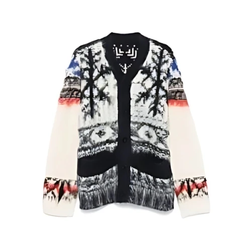 sacai インターシャニット カーディガン