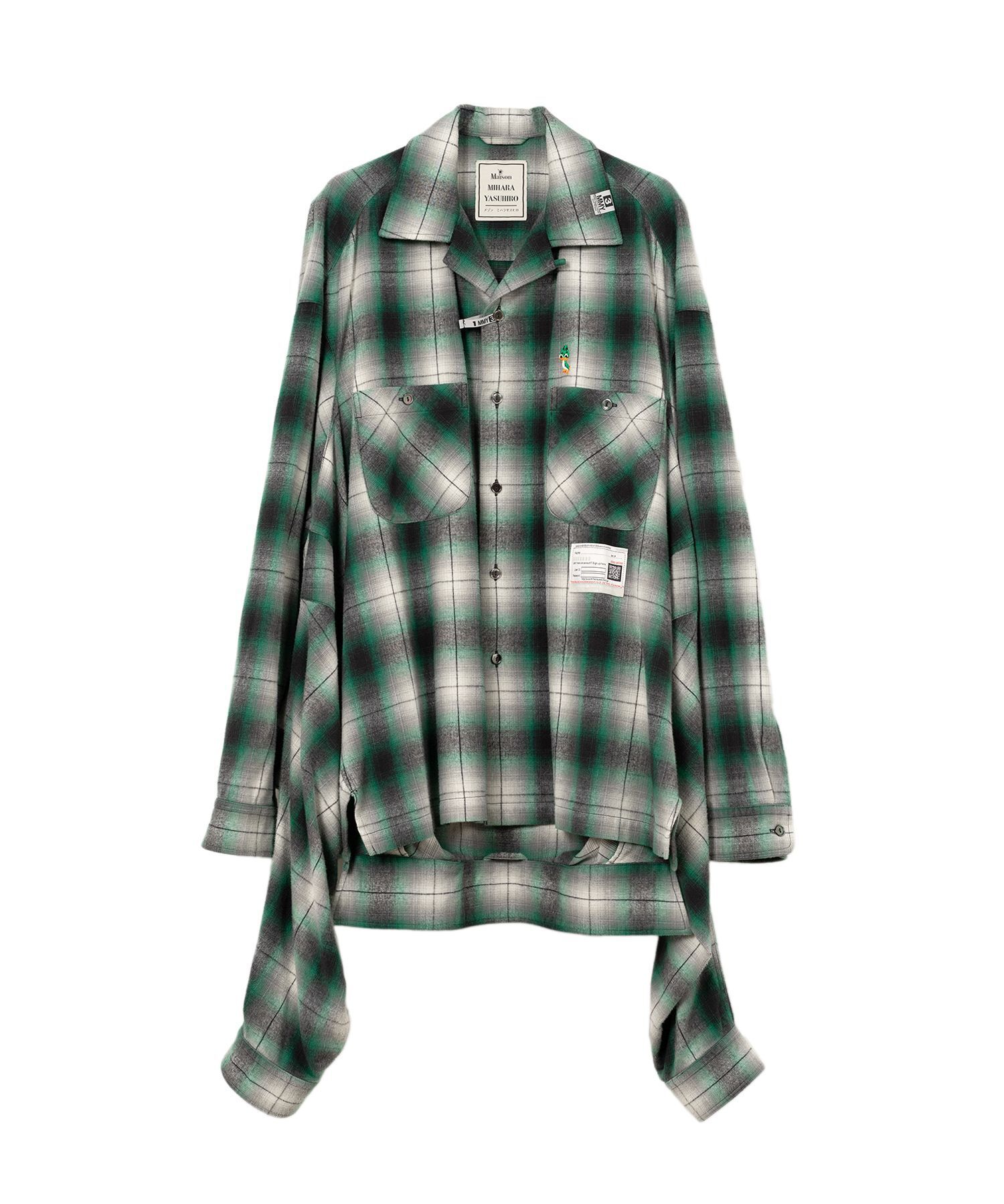 Maison MIHARA YASUHIRO Hem Layer Checkered Shirt