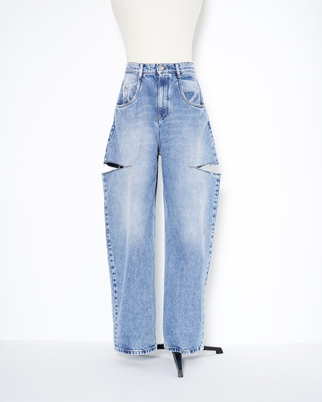 MAISON MARGIELA CUT OUTDENIM PANTS