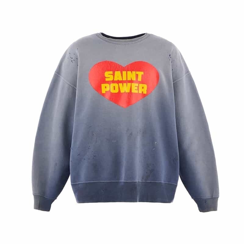 SAINT MXXXXXX ヴィンテージ加工スウェットプルオーバー