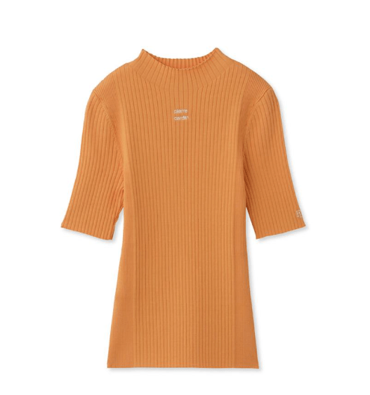 FRAY I.D pierre cardin ロゴ刺繍リブニットプルオーバー