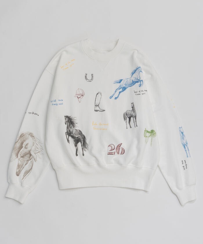 Maison Special Drawing Horse Sweatshirt