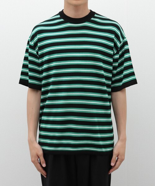 EDIFICE マルチ ボーダー ニット Tシャツ