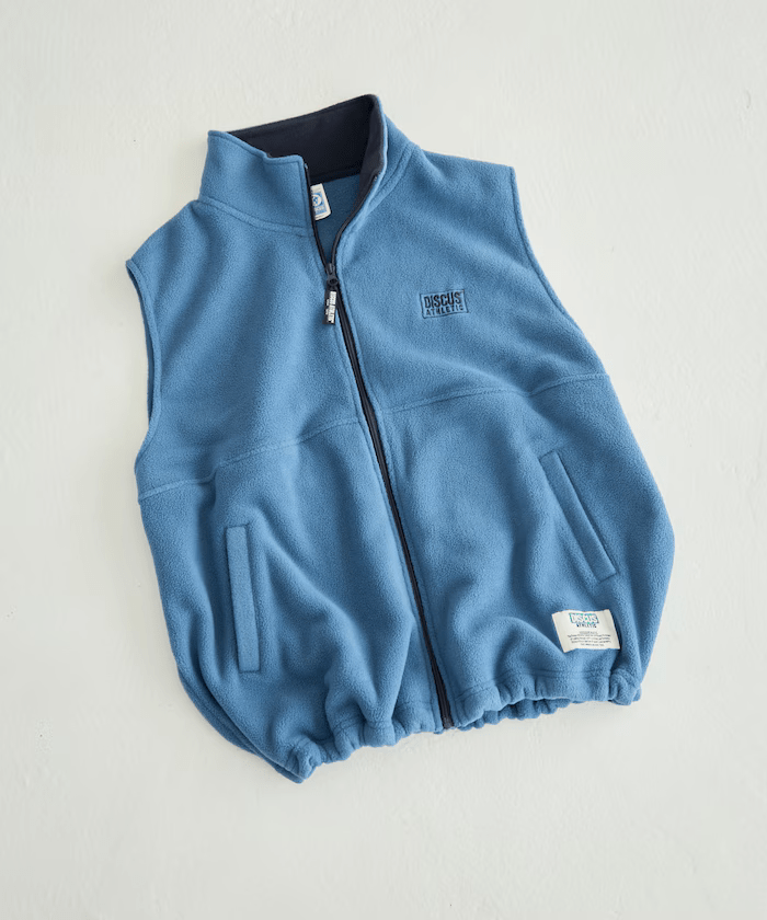 DISCUS ATHLETIC 別注 配色 フリース ベスト