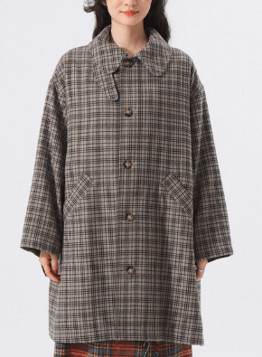 BEAMS BOY ステンカラーコート コート ガンクラブ チェック コート