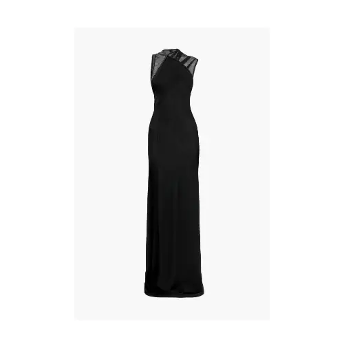 VICTORIA BECKHAM Mesh Gown In Black