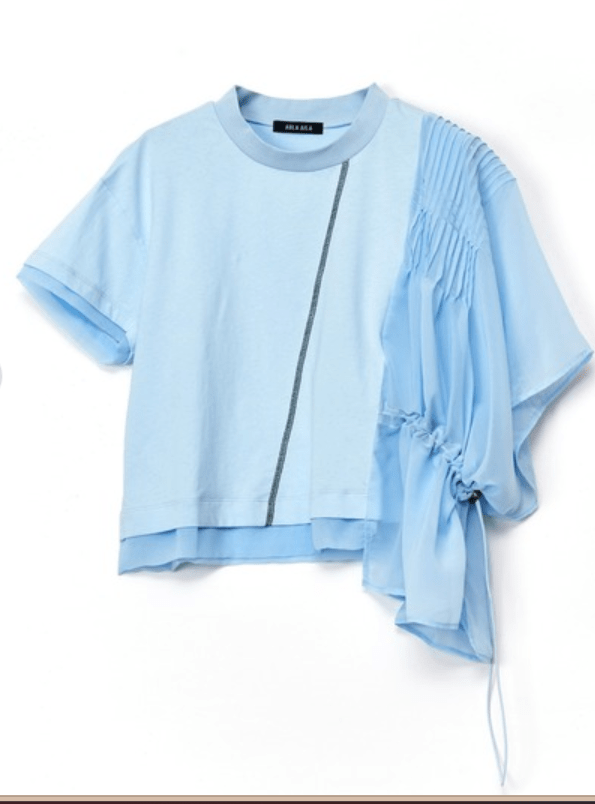 AULA AILA ディファレントマテリアルレイヤードＴシャツ