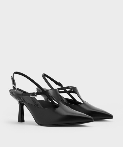 CHARLES & KEITH カットアウト ポインテッドトゥスリングバックパンプス