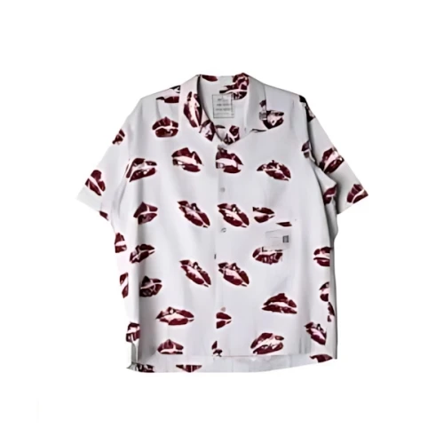 MIHARA YASUHIRO KISS PRINTED S/S SHIRT / WHITE