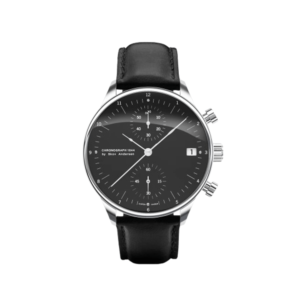 About Vintage 1844 Chronograph Black (黒レザーベルト付き)