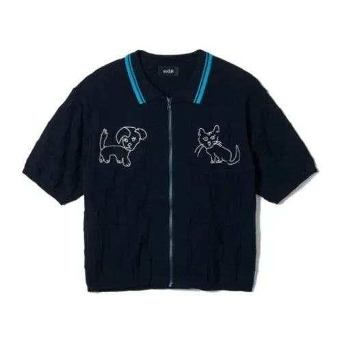 soduk dog and cat bawling zip knit