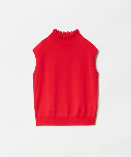 allureville スタンドフリルネックフレンチプルオーバー