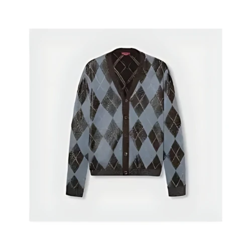 GUCCI Lamé and wool cardigan