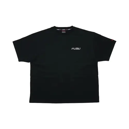 FUBU ロゴ ラインストーン 刺繍 クルーネック 半袖 Tシャツ