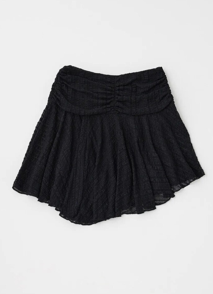 MOUSSY ASYMMETRIC HEM LACY スカート