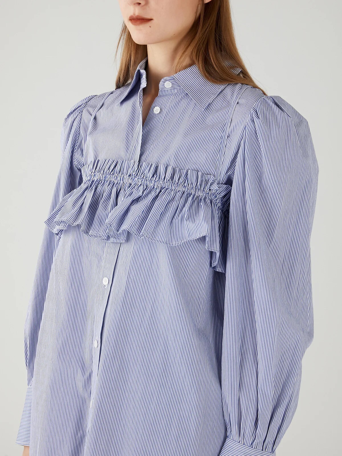 crinkle crinkle crinkle gathered cami puff sleeve shirts