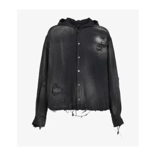 FILTH Distressed Hooded Shirt