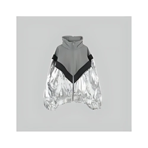 juun.j nylon silver jacket