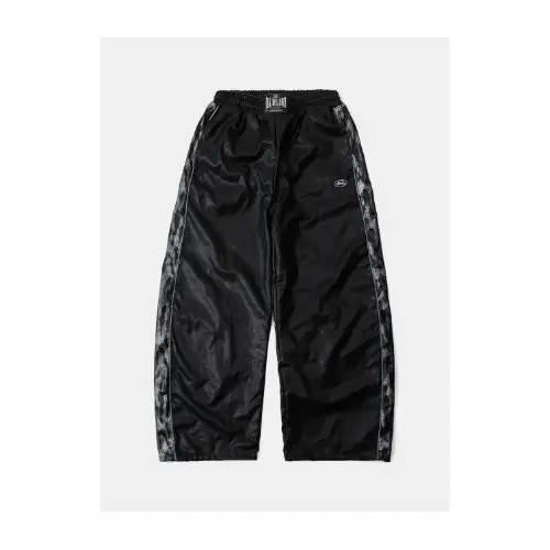 BADBLOOD Contrast Leather Track Pants