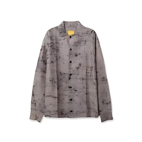 AIREI MEN SILK BATIK BUTTON UP SHIRT WOVEN