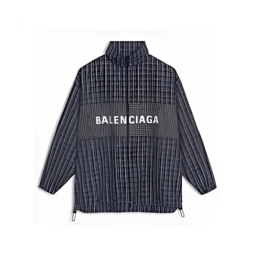 Balenciaga チェックポプリンジップジャケット