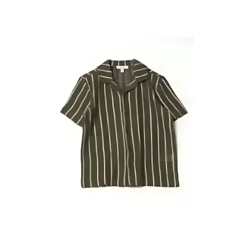 BANANA REPUBLIC ジャカード ストライプ リゾートシャツ