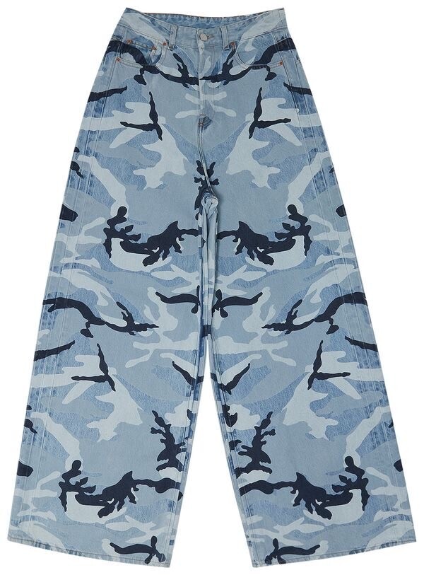 Vetements Vetements Camo Big Shape Jeans
