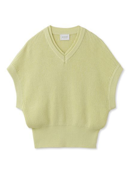 emmi atelier ダブルカラーニットベスト