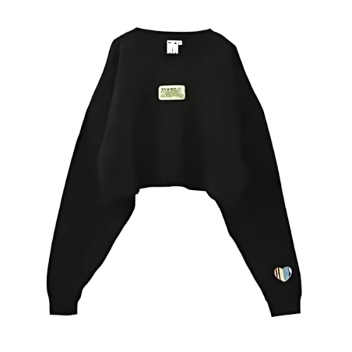 X-girl PRISM PATCH CROPPED CREW SWEAT TOP