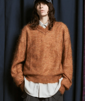MAISON SPECIAL KID MOHAIR V-Neck Knit