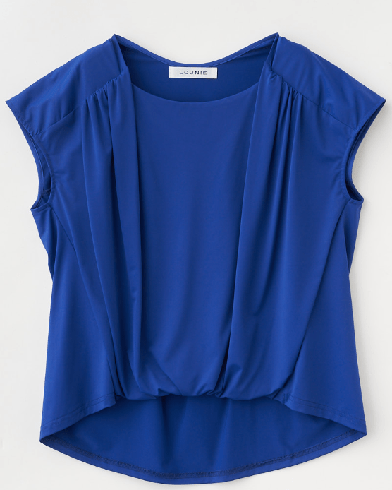 LOUNIE ICE JERSEY ギャザーブラウス
