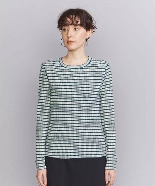 BEAUTY&YOUTH UNITED ARROWS BY チェック プルオーバーカットソー -ウォッシャブル
